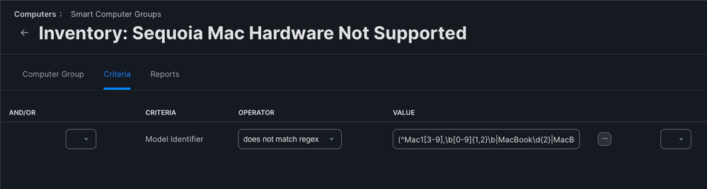 Screenshot of Hardware Compatibility Smart Group