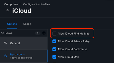 Disable Allow iCloud Find My Mac.png