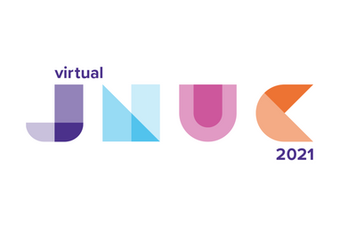 Virtual JNUC 2021 logo in bright purple, blue, magenta, and orange colors.